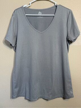 RBX Women’s V-Neck Active Workout Tee — Gray